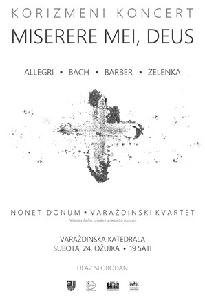 Korizmeni koncert “Miserere mei, Deus” Noneta Donum i Varaždinskog kvarteta